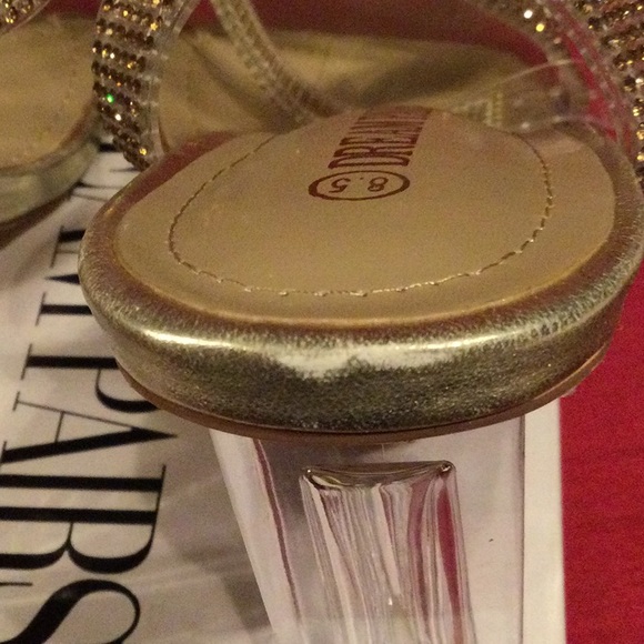 Dream Pairs Gold Rhinestone Chunky Heel Sandal - Picture 10 of 12